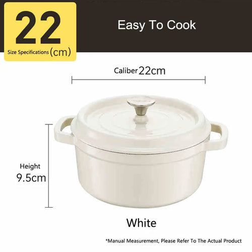 COOKER KING Cast Iron Enamel Non Stick Pot Household Stew soup Pot Gas