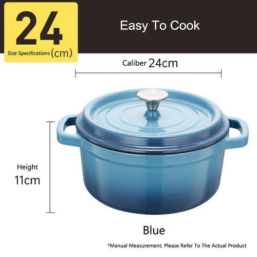 COOKER KING Cast Iron Enamel Non Stick Pot Household Stew soup Pot Gas